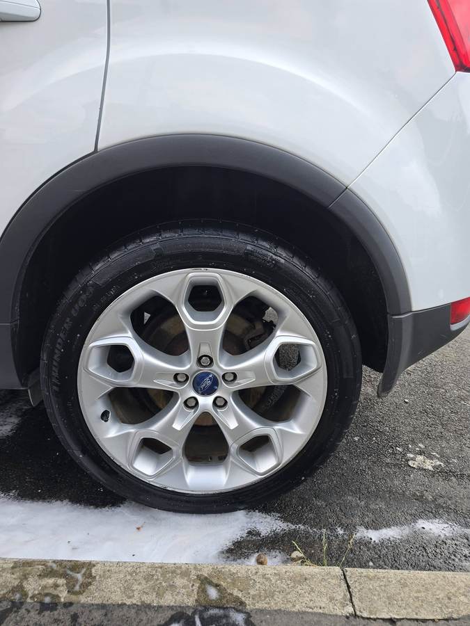 Ford alloy wheel after Coopers wheel refresh, brake dust removed and tyre dressed
